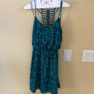 Cute teal and black dress